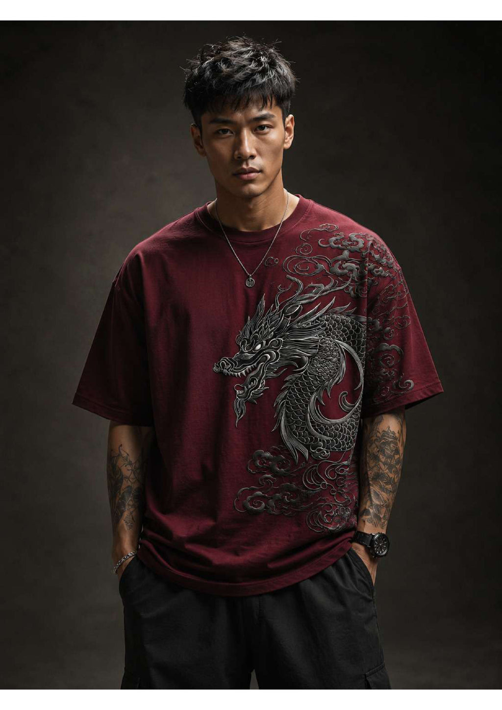 Red Dragon Premium Oversized T-Shirt