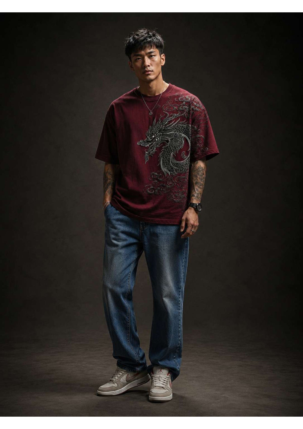 Red Dragon Premium Oversized T-Shirt