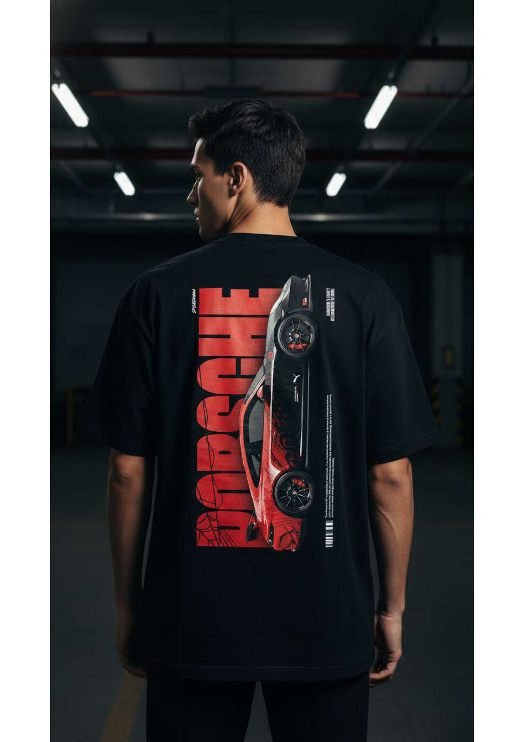 Porsche Printed Oversized T-Shirt