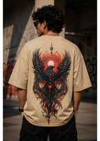 Black Fire Bird Oversized T-Shirt