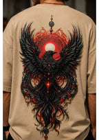 Black Fire Bird Oversized T-Shirt