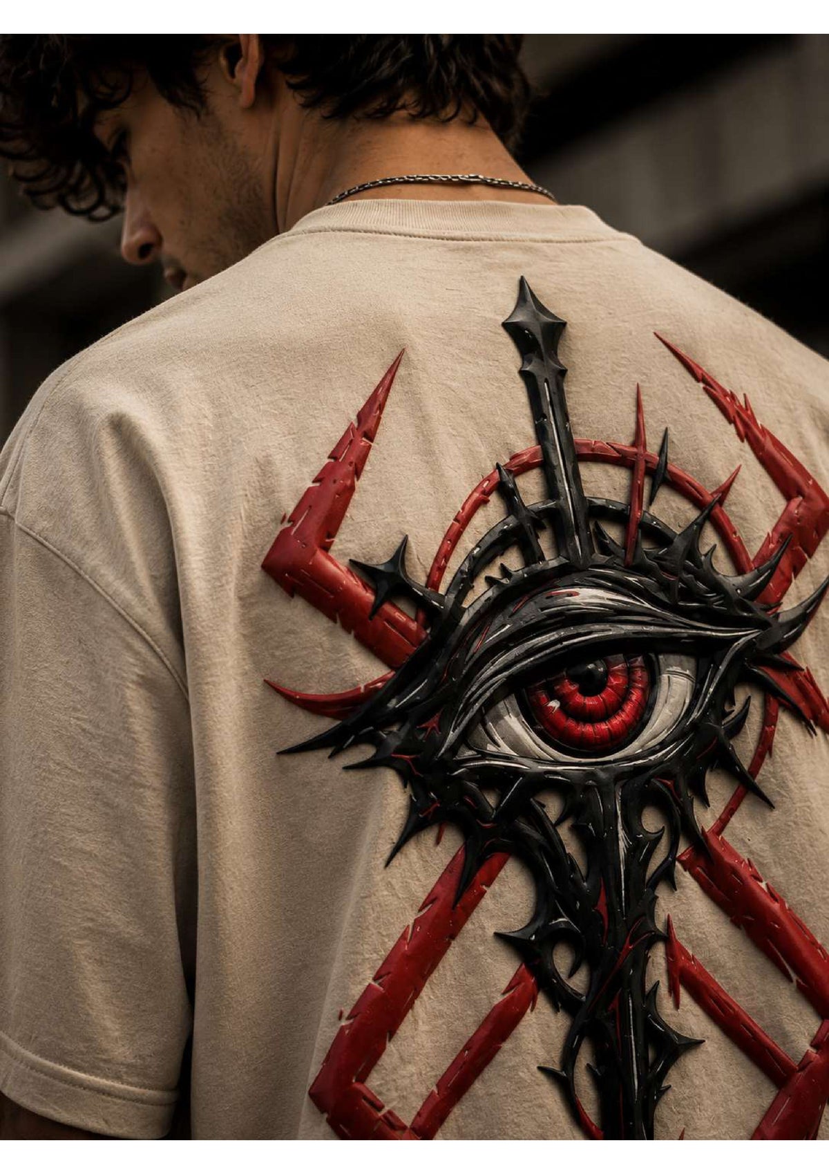Dangerous Red Eye Oversized T-Shirt